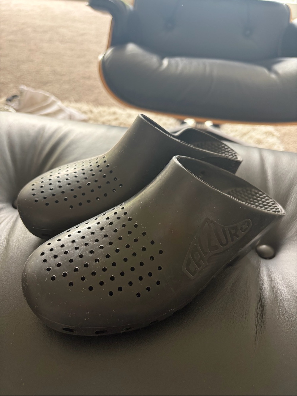 Calzuro Black Slip-On Clog Shoes - Lightweight
